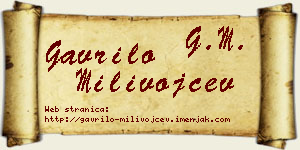 Gavrilo Milivojčev vizit kartica